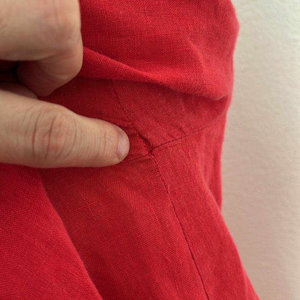 Sleeper Red Button-Front Mini Dress - Picture 15 of 16
